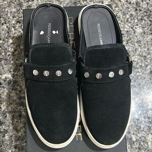 Black slip on slides